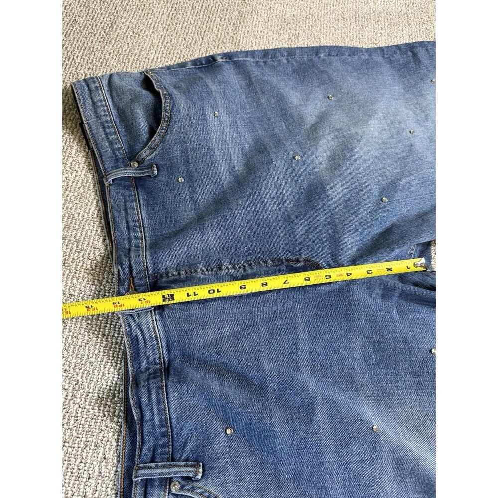 NWT Scoop Low Slung Relaxed Crop Boyfriend Jeans With Rhinestones Women’s 26W - Picture 6 of 8